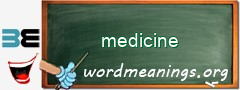 WordMeaning blackboard for medicine